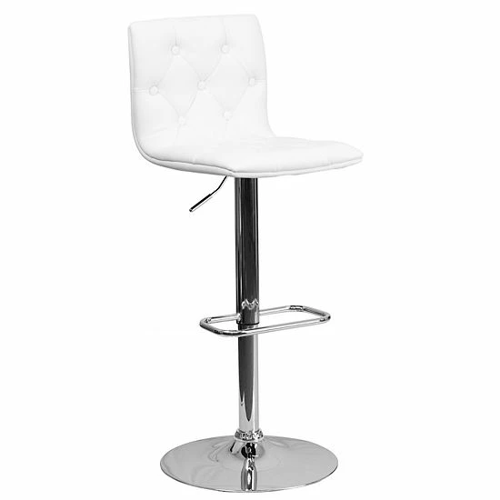 Emma+Oliver Emma and Oliver Button Tufted Gray Vinyl Adjustable Height Barstool with Chrome Base Emma+Oliver Emma And Oliver Button Tufted Gray Vinyl Adjustable Height Barstool With Chrome Base -Emma+Oliver shop unnamed file 3316