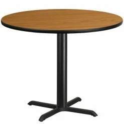 Emma+Oliver Emma And Oliver 42"RD Natural Laminate Table Top With 33"x33" Base