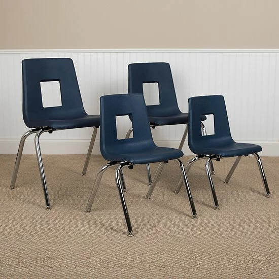 Emma+Oliver Emma And Oliver Black Student Stack School Chair - 12-inch 2 Emma+Oliver Emma And Oliver Black Student Stack School Chair - 12-inch - Image 2