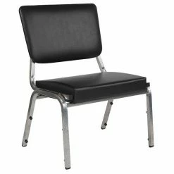 Emma+Oliver Emma And Oliver 1000 Lb. Black Antimicrobial Vinyl Bariatric Open Back Chair Black Fabric -Emma+Oliver shop unnamed file 3373