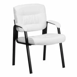 Emma+Oliver Emma And Oliver Brown LeatherSoft Executive Reception Chair With Black Metal Frame Burgundyleatherblack -Emma+Oliver shop unnamed file 3401
