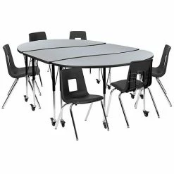 Emma+Oliver Emma And Oliver Mobile 86" Oval Wave Activity Table Set-18" Student Stack Chairs, Oak/Black 6 Emma+Oliver Emma And Oliver Mobile 86" Oval Wave Activity Table Set-18" Student Stack Chairs, Oak/Black -Emma+Oliver shop unnamed file 3436