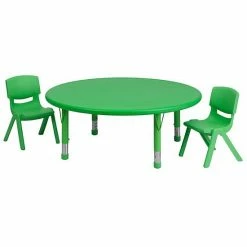 Emma+Oliver Emma And Oliver 45" Round Blue Plastic Adjustable Activity Table Set-2 Chairs Natural 5 Emma+Oliver Emma And Oliver 45" Round Blue Plastic Adjustable Activity Table Set-2 Chairs Natural -Emma+Oliver shop unnamed file 3470