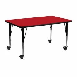 Emma+Oliver Emma And Oliver Mobile 24x48 Red HP Laminate Preschool Activity Table -Emma+Oliver shop unnamed file 3504
