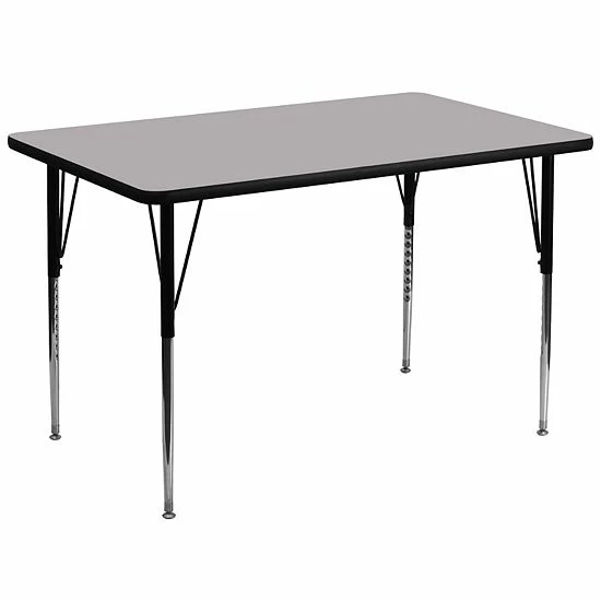 Emma+Oliver Emma And Oliver 36x72 Yellow Thermal Laminate Adjustable Activity Table Red 1 Emma+Oliver Emma And Oliver 36x72 Yellow Thermal Laminate Adjustable Activity Table Red