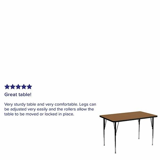 Emma+Oliver Emma And Oliver 36x72 Yellow Thermal Laminate Adjustable Activity Table Red 3 Emma+Oliver Emma And Oliver 36x72 Yellow Thermal Laminate Adjustable Activity Table Red - Image 3