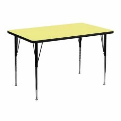 Emma+Oliver Emma And Oliver 30x48 Yellow Thermal Laminate Adjustable Activity Table -Emma+Oliver shop unnamed file 3550