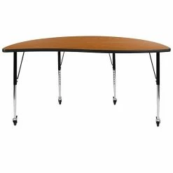 Emma+Oliver Emma And Oliver Mobile 60" Half Circle Wave Flexible Collaborative Oak Adjustable Height Activity Table 10 Emma+Oliver Emma And Oliver Mobile 60" Half Circle Wave Flexible Collaborative Oak Adjustable Height Activity Table -Emma+Oliver shop unnamed file 3555
