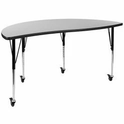Emma+Oliver Emma And Oliver Mobile 60" Half Circle Wave Flexible Collaborative Oak Adjustable Height Activity Table 13 Emma+Oliver Emma And Oliver Mobile 60" Half Circle Wave Flexible Collaborative Oak Adjustable Height Activity Table -Emma+Oliver shop unnamed file 3558