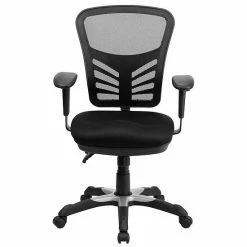 Emma+Oliver Emma And Oliver Mid-Back Black Mesh Multifunction Ergonomic Office Chair With Adjustable Arms 8 Emma+Oliver Emma And Oliver Mid-Back Black Mesh Multifunction Ergonomic Office Chair With Adjustable Arms -Emma+Oliver shop unnamed file 357