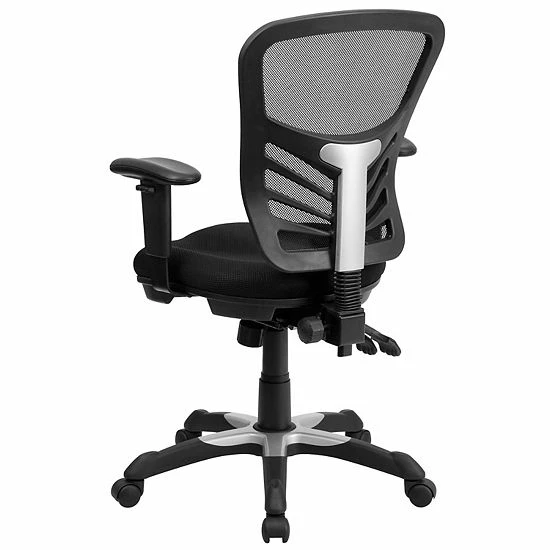 Emma+Oliver Emma And Oliver Mid-Back Black Mesh Multifunction Ergonomic Office Chair With Adjustable Arms 5 Emma+Oliver Emma And Oliver Mid-Back Black Mesh Multifunction Ergonomic Office Chair With Adjustable Arms - Image 5