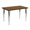 Emma+Oliver Emma And Oliver 30x48 Grey HP Laminate Adjustable Activity Table Oak
