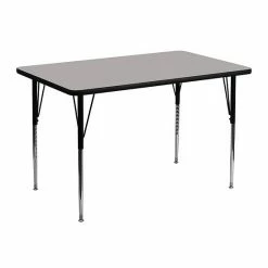 Emma+Oliver Emma And Oliver 30x48 Grey HP Laminate Adjustable Activity Table Oak -Emma+Oliver shop unnamed file 3596