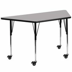 Emma+Oliver Emma And Oliver Mobile Trapezoid Oak Thermal Laminate Adjustable Activity Table 12 Emma+Oliver Emma And Oliver Mobile Trapezoid Oak Thermal Laminate Adjustable Activity Table -Emma+Oliver shop unnamed file 3601