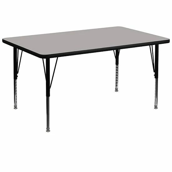 Emma+Oliver Emma And Oliver 36x72 Yellow HP Laminate Preschool Activity Table Gray 5 Emma+Oliver Emma And Oliver 36x72 Yellow HP Laminate Preschool Activity Table Gray - Image 5