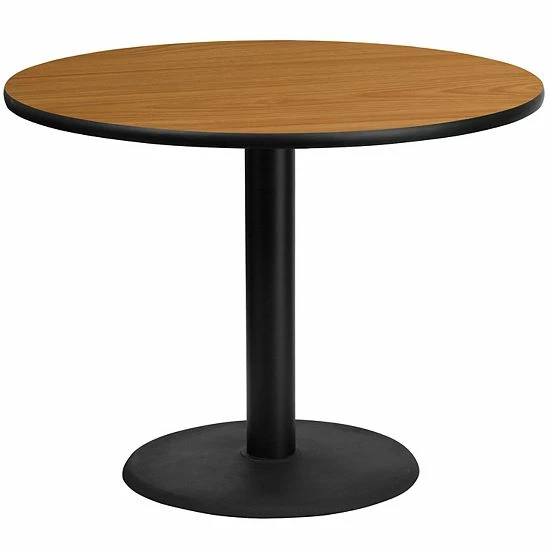 Emma+Oliver Emma And Oliver 42"RD Mahogany Laminate Table Top With 24"RD Base Walnut 5 Emma+Oliver Emma And Oliver 42"RD Mahogany Laminate Table Top With 24"RD Base Walnut - Image 5