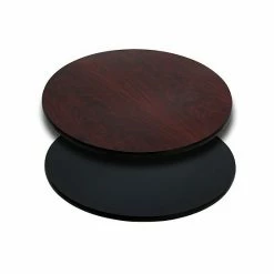 Emma+Oliver Emma And Oliver 24" Round Natural/Walnut Reversible Laminate Table Top Naturalwalnut -Emma+Oliver shop unnamed file 3723