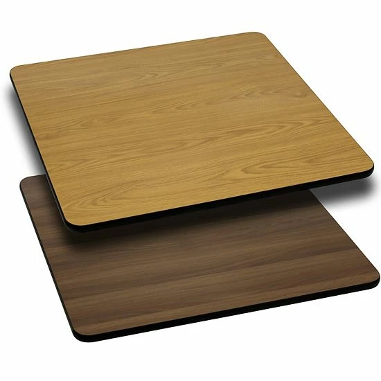 Emma+Oliver Emma And Oliver 42" Square Natural/Walnut Reversible Laminate Table Top Naturalwalnut 1 Emma+Oliver Emma And Oliver 42" Square Natural/Walnut Reversible Laminate Table Top Naturalwalnut
