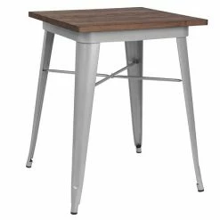 Emma+Oliver Emma And Oliver 23.5" Square Black/Wood Metal Indoor Table 12 Emma+Oliver Emma And Oliver 23.5" Square Black/Wood Metal Indoor Table -Emma+Oliver shop unnamed file 3759