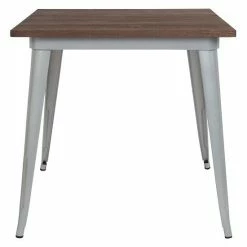 Emma+Oliver Emma And Oliver 31.5" Square Silver/Wood Metal Indoor Table 9 Emma+Oliver Emma And Oliver 31.5" Square Silver/Wood Metal Indoor Table -Emma+Oliver shop unnamed file 3763