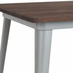 Emma+Oliver Emma And Oliver 31.5" Square Silver/Wood Metal Indoor Table 11 Emma+Oliver Emma And Oliver 31.5" Square Silver/Wood Metal Indoor Table -Emma+Oliver shop unnamed file 3765