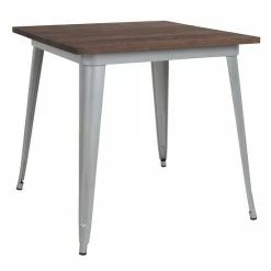 Emma+Oliver Emma And Oliver 31.5" Square Silver/Wood Metal Indoor Table 13 Emma+Oliver Emma And Oliver 31.5" Square Silver/Wood Metal Indoor Table -Emma+Oliver shop unnamed file 3767