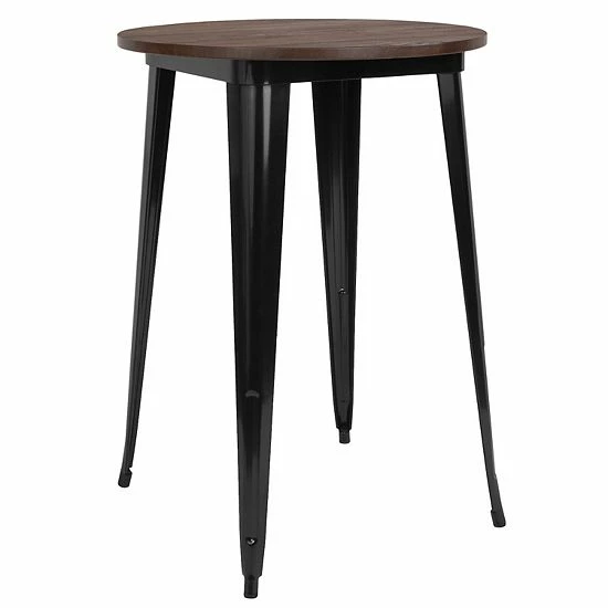 Emma+Oliver Emma and Oliver 30" Round Silver/Wood Metal Indoor Bar Height Table Emma+Oliver Emma And Oliver 30" Round Silver/Wood Metal Indoor Bar Height Table -Emma+Oliver shop unnamed file 3774