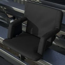 Emma+Oliver Emma And Oliver Extra Wide Portable Stadium Chair With Black Reclining Padded Back & Seat, Lightweight Metal Frame With Armrests & Backpack Straps 9 Emma+Oliver Emma And Oliver Extra Wide Portable Stadium Chair With Black Reclining Padded Back & Seat, Lightweight Metal Frame With Armrests & Backpack Straps -Emma+Oliver shop unnamed file 3789