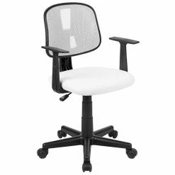 Emma+Oliver Emma And Oliver Pivot Back White Mesh Swivel Task Office Chair With Arms, BIFMA Certified -Emma+Oliver shop unnamed file 379