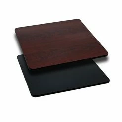 Emma+Oliver Emma And Oliver 30" Square Black/Mahogany Reversible Laminate Table Top Blackmahogany -Emma+Oliver shop unnamed file 3814