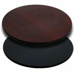 Emma+Oliver Emma And Oliver 36" Round Black/Mahogany Reversible Laminate Table Top Naturalwalnut -Emma+Oliver shop unnamed file 3819