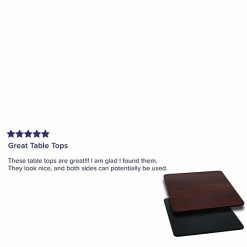Emma+Oliver Emma And Oliver 36" Square Black/Mahogany Reversible Laminate Table Top Blackmahogany -Emma+Oliver shop unnamed file 3830