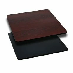 Emma+Oliver Emma And Oliver 36" Square Black/Mahogany Reversible Laminate Table Top Blackmahogany -Emma+Oliver shop unnamed file 3831