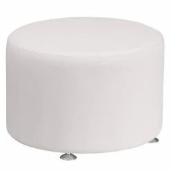 Emma+Oliver Emma And Oliver Black LeatherSoft 24" Round Ottoman -Emma+Oliver shop unnamed file 3861