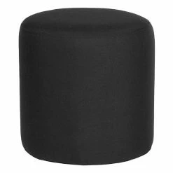 Emma+Oliver Emma And Oliver Taut Upholstered Round Ottoman Pouf In Black Fabric -Emma+Oliver shop unnamed file 3869