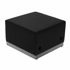 Emma+Oliver Emma And Oliver White LeatherSoft Ottoman With Brushed Stainless Steel Base Melrose White 8 Emma+Oliver Emma And Oliver White LeatherSoft Ottoman With Brushed Stainless Steel Base Melrose White -Emma+Oliver shop unnamed file 3873