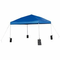 Emma+Oliver Emma And Oliver Ukko White 10'x10' Weather Resistant, UV Coated Pop Up Canopy Tent With Sandbags And Wheeled Case -Emma+Oliver shop unnamed file 3881
