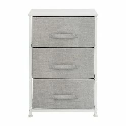 Emma+Oliver Emma And Oliver 3 Drawer Vertical Storage Dresser With White Wood Top & Gray Fabric Pull Drawers Whitegray 10 Emma+Oliver Emma And Oliver 3 Drawer Vertical Storage Dresser With White Wood Top & Gray Fabric Pull Drawers Whitegray -Emma+Oliver shop unnamed file 3885