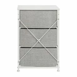 Emma+Oliver Emma And Oliver 3 Drawer Vertical Storage Dresser With White Wood Top & Gray Fabric Pull Drawers Whitegray 11 Emma+Oliver Emma And Oliver 3 Drawer Vertical Storage Dresser With White Wood Top & Gray Fabric Pull Drawers Whitegray -Emma+Oliver shop unnamed file 3886