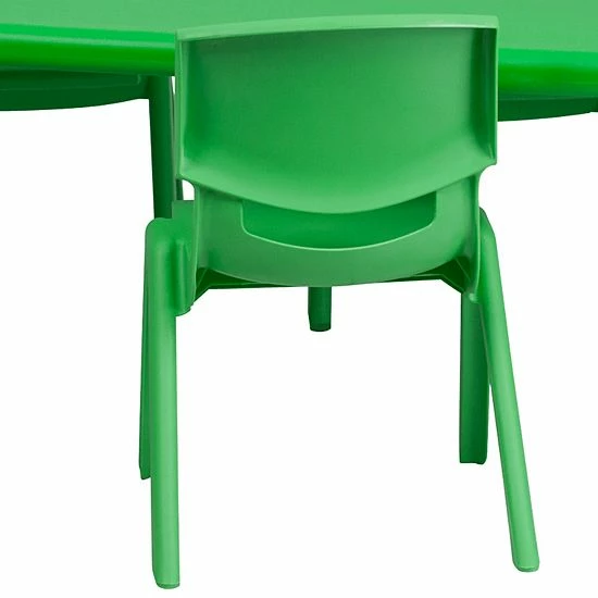 Emma+Oliver Emma and Oliver 24"W x 48"L Green Plastic Adjustable Activity Table Set-4 Chairs Emma+Oliver Emma And Oliver 24"W X 48"L Green Plastic Adjustable Activity Table Set-4 Chairs -Emma+Oliver shop unnamed file 3892