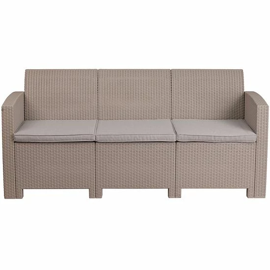 Emma+Oliver Emma and Oliver Light Gray Faux Rattan Sofa with Light Gray Cushions Emma+Oliver Emma And Oliver Light Gray Faux Rattan Sofa With Light Gray Cushions -Emma+Oliver shop unnamed file 3927