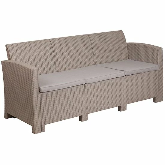 Emma+Oliver Emma and Oliver Light Gray Faux Rattan Sofa with Light Gray Cushions Emma+Oliver Emma And Oliver Light Gray Faux Rattan Sofa With Light Gray Cushions -Emma+Oliver shop unnamed file 3930