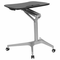 Emma+Oliver Emma And Oliver Mobile Sit-Down, Stand-Up White Ergonomic Computer Desk - Standing Desk 13 Emma+Oliver Emma And Oliver Mobile Sit-Down, Stand-Up White Ergonomic Computer Desk - Standing Desk -Emma+Oliver shop unnamed file 3977