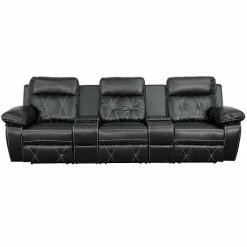 Emma+Oliver Emma And Oliver Black LeatherSoft 3-Seat Reclining Theater Unit-Straight Cup Holders 2 Emma+Oliver Emma And Oliver Black LeatherSoft 3-Seat Reclining Theater Unit-Straight Cup Holders -Emma+Oliver shop unnamed file 3994