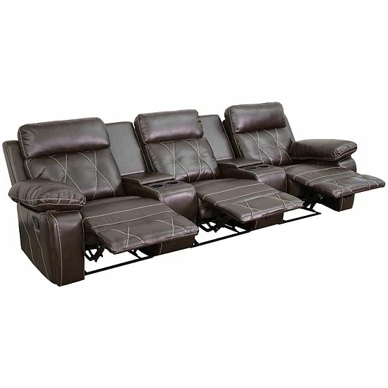 Emma+Oliver Emma and Oliver Black LeatherSoft 3-Seat Reclining Theater Unit-Straight Cup Holders Emma+Oliver Emma And Oliver Black LeatherSoft 3-Seat Reclining Theater Unit-Straight Cup Holders -Emma+Oliver shop unnamed file 3997