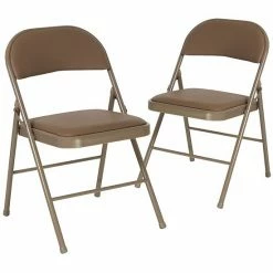 Emma+Oliver Emma And Oliver 2 Pack Double Braced Gray Vinyl Folding Chair -Emma+Oliver shop unnamed file 4018