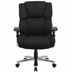 Emma+Oliver Emma And Oliver 24/7 400 Lb. High Back Black Tufted Fabric Ergonomic Office Chair, Lumbar Knob Black Leathersoft -Emma+Oliver shop unnamed file 4022
