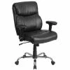 Emma+Oliver Emma And Oliver 400 Lb. Big & Tall Mid-Back Black Line Stitch Fabric Arm Ergonomic Office Chair Black Fabric