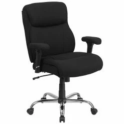 Emma+Oliver Emma And Oliver 400 Lb. Big & Tall Mid-Back Black Line Stitch Fabric Arm Ergonomic Office Chair Black Fabric -Emma+Oliver shop unnamed file 4103