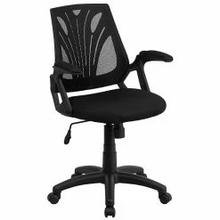 Emma+Oliver Emma And Oliver Mid-Back Designer Black Mesh Swivel Task Office Chair With LeatherSoft Seat 13 Emma+Oliver Emma And Oliver Mid-Back Designer Black Mesh Swivel Task Office Chair With LeatherSoft Seat -Emma+Oliver shop unnamed file 4132